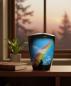 Preview: Pet urn with cat silhouette against a vibrant rainbow. A colorful, dignified keepsake for your beloved darling. Create a stylish memorial at home – order yours today.